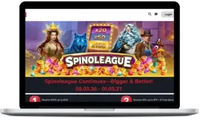 Lobby du casino Lucky31 sur ordinateur portable